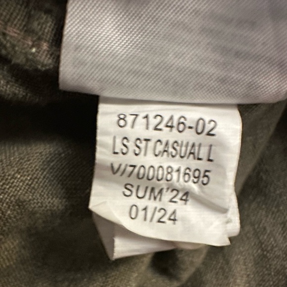 Banana Republic Olive Green 100% Linen Button Down Shirt Women’s M - Picture 5 of 8